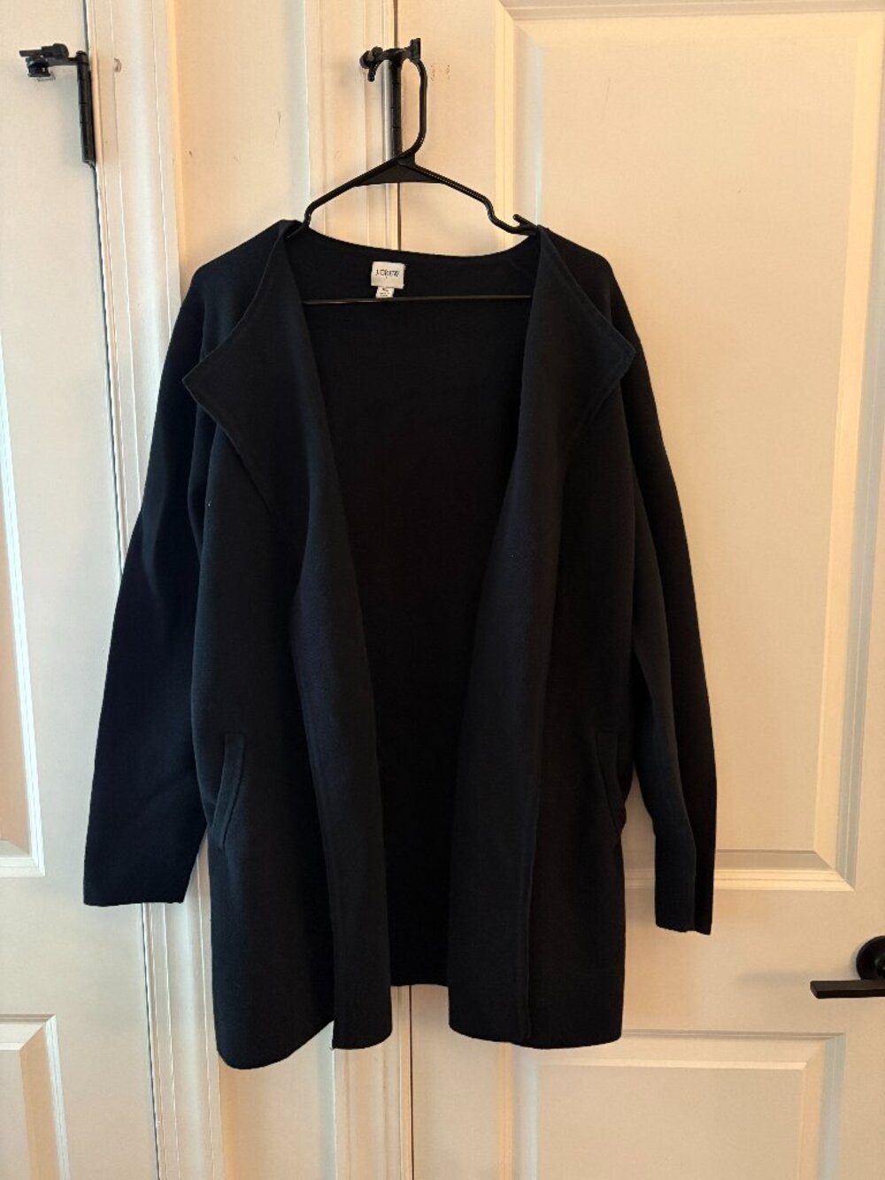 J Crew 100% Cotton Black Cardigan